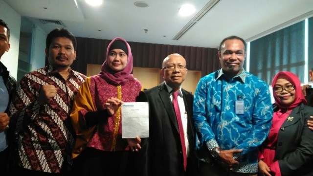 Laporan Partai Demokrat ke DPN Peradi. (Foto: Yuana Fatwalloh/kumparan)
