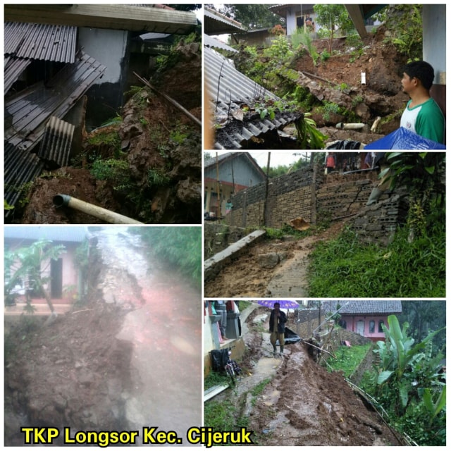 Longsor di beberapa titik di Bogor (Foto: Dok. Polres Bogor)