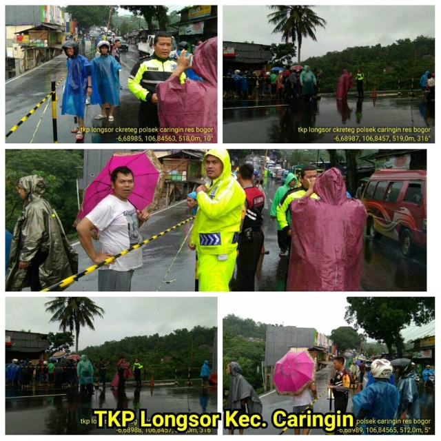 Longsor di beberapa titik di Bogor (Foto: Dok. Polres Bogor)