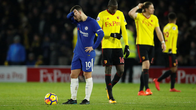 Hazard gagal selamatkan Chelsea. (Foto: REUTERS/David Klein)