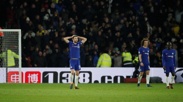 Rasa frustrasi para pemain Chelsea. (Foto: REUTERS/David Klein)