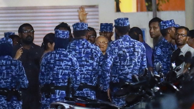 Unjuk Rasa di Maldives (Foto: AP Photo / Mohamed Sharuhaan)