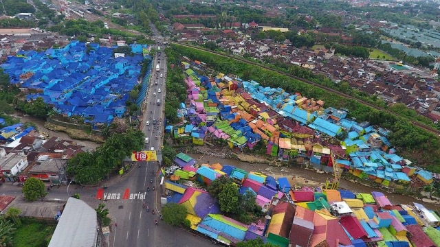 Kampung Jodipan (Foto: Instagram/@sewadronepasuruan)