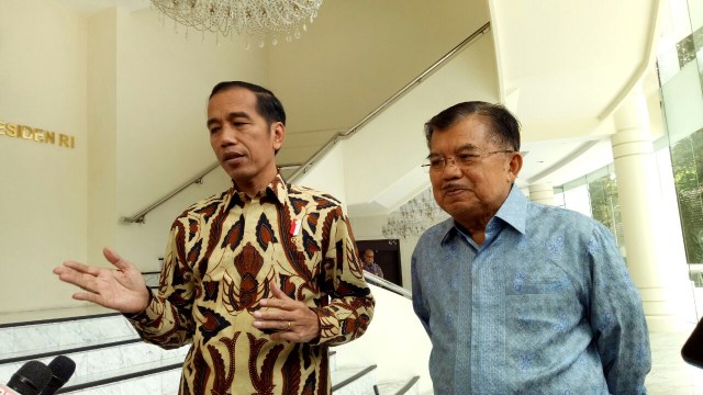Jokowi-JK di Kantor Wapres (Foto: Kevin Kurnianto/kumparan)
