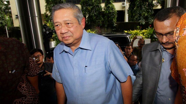 SBY laporkan Firman Wijaya ke Bareskrim (Foto: Antara/Rivan Awal Lingga)