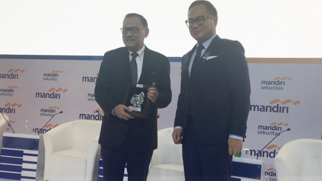 Agus DW Martowardoyo di Mandiri Investment Forum (Foto: Siti Maghfirah/kumparan)