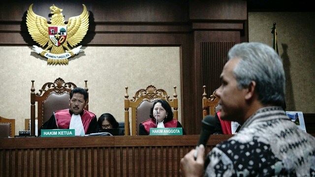 Ganjar Pranowo di pengadilan Tipikor (Foto: Helmi Afandi/kumparan)