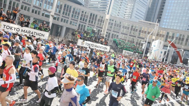 Siap Di Garis Start Tokyo Marathon
