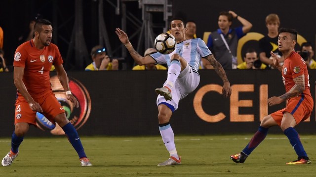 Di Maria di final Copa America 2016. (Foto: AFP/Nicholas Kamm)