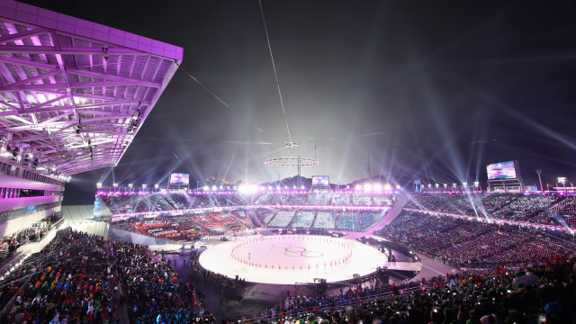 Pembukaan Olimpiade Pyeongchang. (Foto: AFP/Sean M. Haffey)