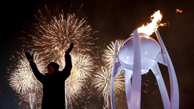 Pembukaan Olimpiade Pyeongchang. (Foto: AFP/David J.Philip)