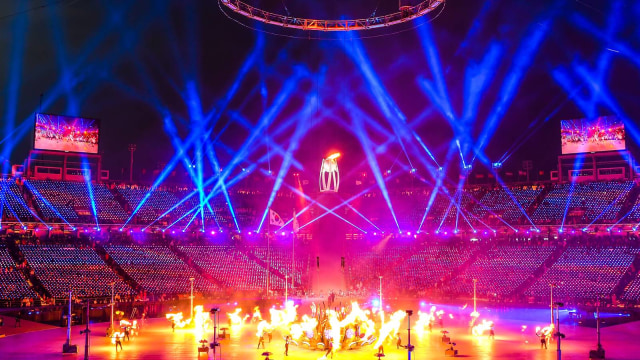 Pembukaan Olimpiade Pyeongchang. (Foto: AFP/Jonathan Nackstrand)