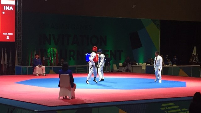 Test event Asian Games cabang taekwondo (Foto: Sandy Firdaus/kumparan)