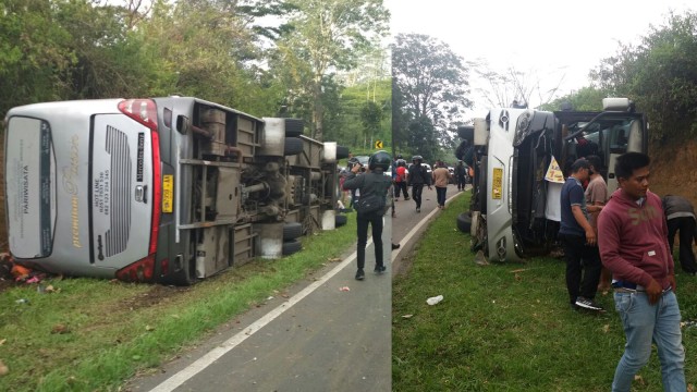Kecelakaan bus di Subang (Foto: Dok. Istimewa)