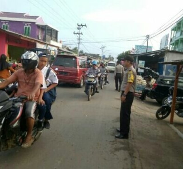 Antispasi 3C, Kemacetan Lalin di Pasar Pagi Mariana, Personil Tingkatkan Patroli dan Strong Poin