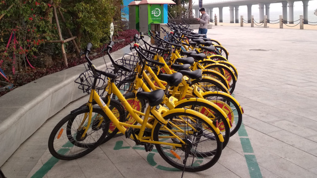 Bike sharing di salahsatu lokasi wisata