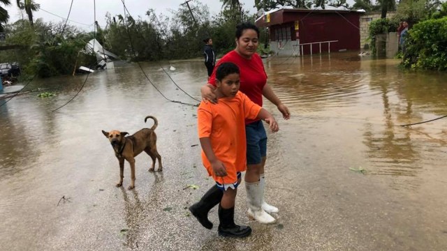 Topan Gita di Tonga. (Foto: Facebook Noazky Langi via Reuters)