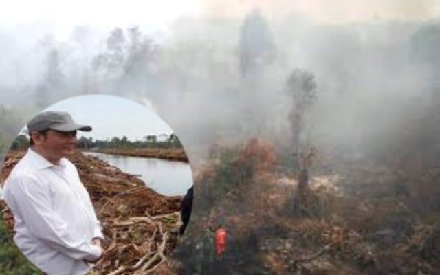 Lahan Gambut Kepulauan Meranti Terbakar