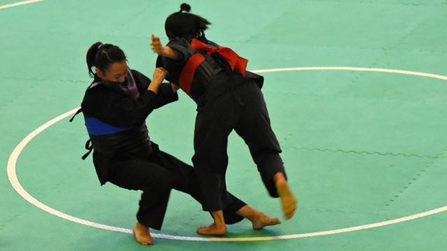 Pencak silat putri. (Foto: ANTARA FOTO/Indrianto Eko Suwarso)