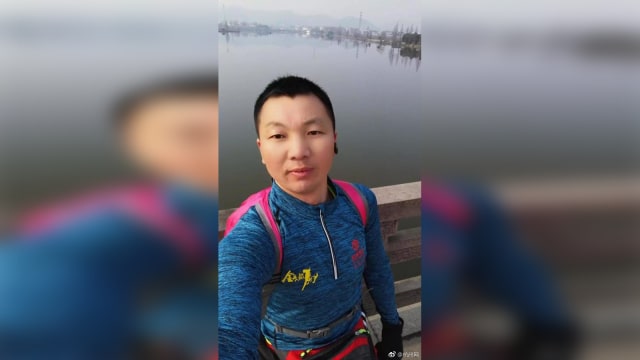Pan Shancu berlari 211 km ke kampung halamannya  (Foto: Twitter/ @hangzhoufeel)