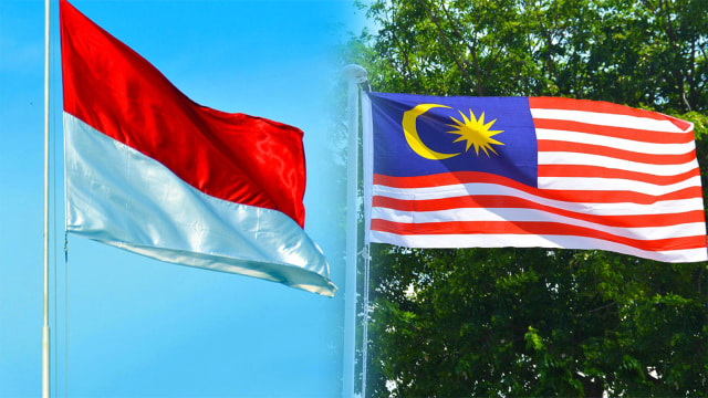 Bendera Indonesia dan Malaysia. Foto: Flickr/Everyone Sinks Starco & Dok. freegreatpicture