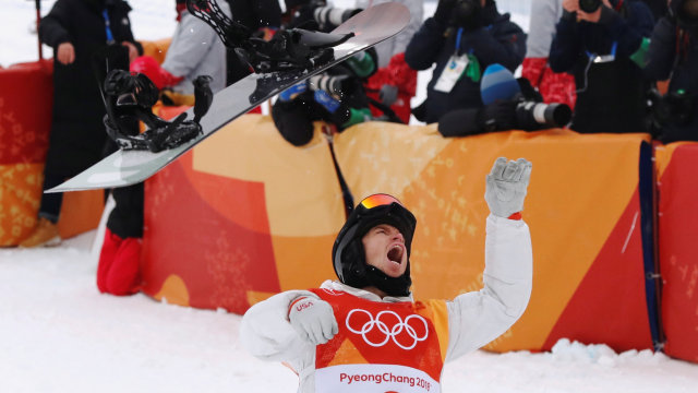 Pekik kepuasan Shaun White. (Foto: Issei Kato/Reuters)