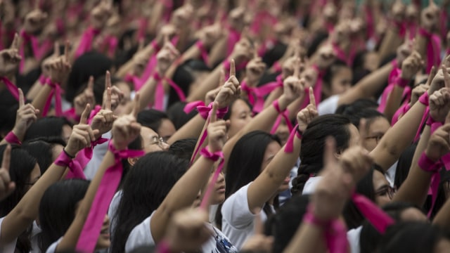 Valentine di Filipina (Foto: AFP/Ted Aljibe)