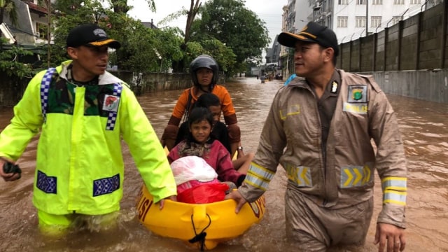 Banjir di Kelapa Gading. (Foto: Dok. Polsek Kelapa Gading)