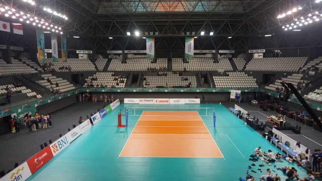 Tenis Indoor Senayan. (Foto: Nugroho Sejati/kumparan)