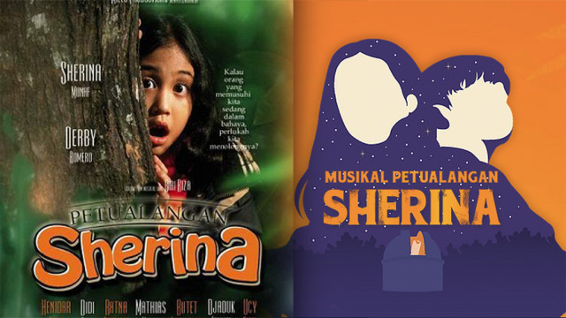 Perbandingan film dan musikal Petualangan Sherina. (Foto: Wikimedia Commons dan Musikal Petualangan Sherina)