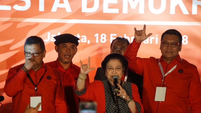 Megawati di Panggung Rakyat PDIP (Foto: Intan Alfitry Novian/kumparan)