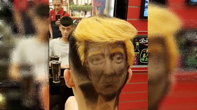 Rambut berbentuk Donald Trump (Foto: Instagram @nrknyheter)
