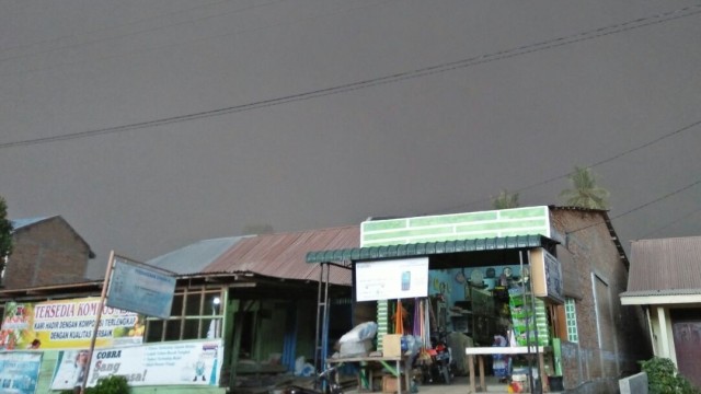 Dampak letusan Sinabung di Desa Munte. (Foto: Dok. Indah Tarigan)