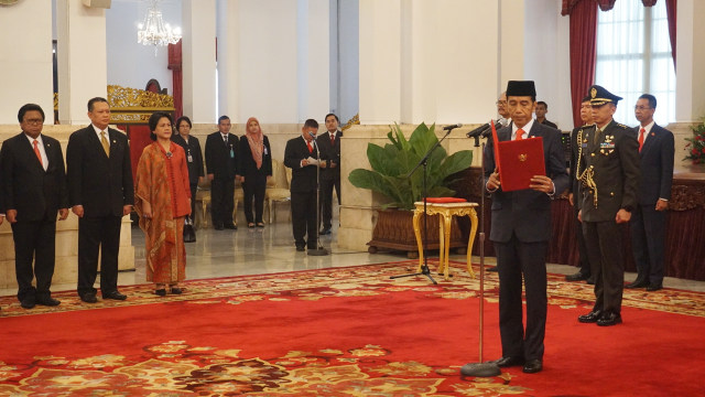 Presiden Jokowi lantik 17 Dubes RI baru. (Foto: Yudhistira Amran Saleh/kumparan)