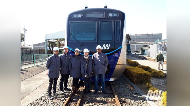 Uji coba kereta MRT Jakarta di Jepang. (Foto: Dok. PT MRT Jakarta)