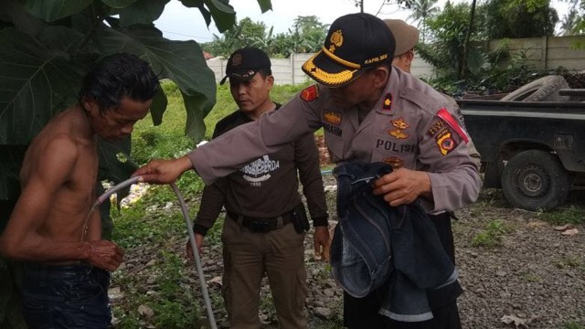 Polres Bogor amankan orang gila yang berkeliaran. (Foto: dok. Polres Bogor)