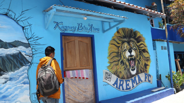 Kampung Biru Arema, Malang. (Foto: Shika Arimasen Michi/kumparan)