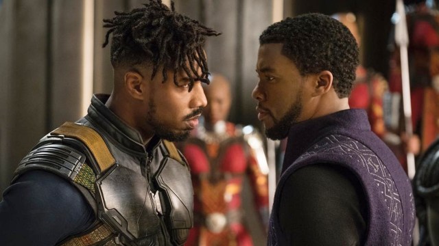 T'Chaka dan Killmonger dalam Black Panther (Foto: Instagram @blackpanther)