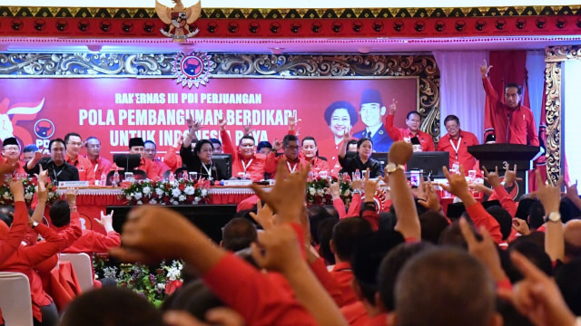 Presiden Jokowi di Rakernas PDIP di Sanur, Bali. (Foto: Dok. Biro Pers Setpres)