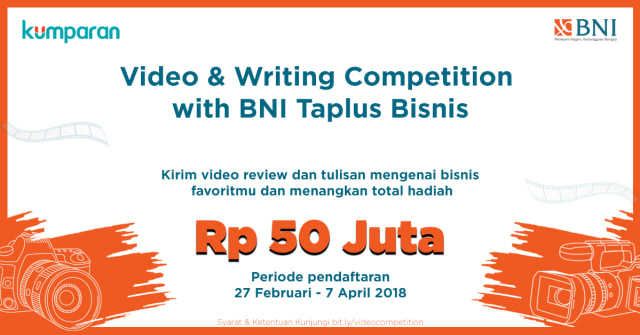 com-Video & Writing Competition BNI Taplus Bisnis (Foto: kumparan)