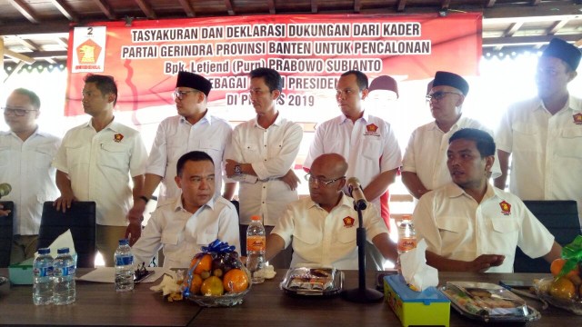 Gerindra Banten deklarasi Prabowo maju pilpres. (Foto: Kevin Kurnianto/kumparan)