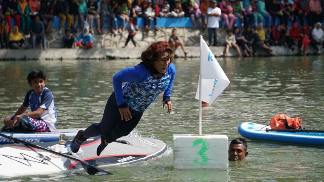 Susi Pudjiastuti di Festival Danau Sunter (Foto: Iqbal Firdaus/kumparan)