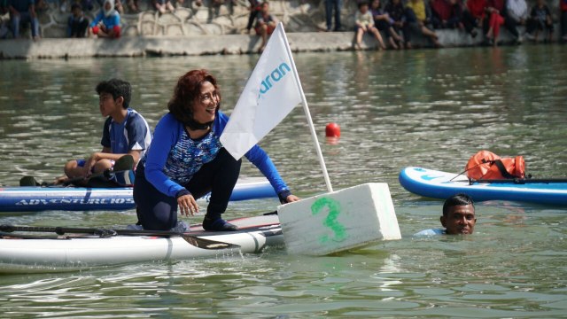 Susi Pudjiastuti di Festival Danau Sunter (Foto: Iqbal Firdaus/kumparan)