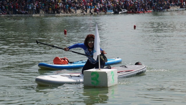 Susi Pudjiastuti di Festival Danau Sunter (Foto: Fanny Kusumawardhani/kumparan)