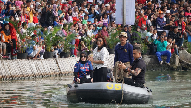 Susi Pudjiastuti di Festival Danau Sunter (Foto: Fanny Kusumawardhani/kumparan)