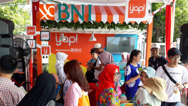 Aplikasi yap! dari BNI di Festival Danau Sunter  (Foto: Dok. BNI)