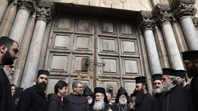 Gereja Di Yerusalem Ditutup (Foto: AFP/GALI TIBBON)