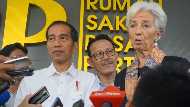 Jokowi dan Christine Lagarde di RSPP (Foto: Yudhistira Amran Saleh/kumparan)