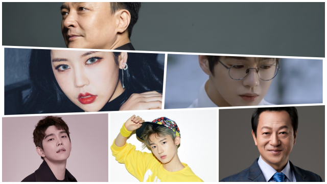Skandal artis Korea di Februari 2018. (Foto: Will Entertainment, Instagram.com/@6jidam, YouTube/@CJENMMUSIC Official, Popeye Entertainment, CT Entertainment, DSB Entertainment)