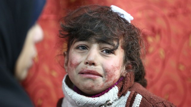 Tragedi Ghouta (Foto: AFP/AMER ALMOHIBANY)